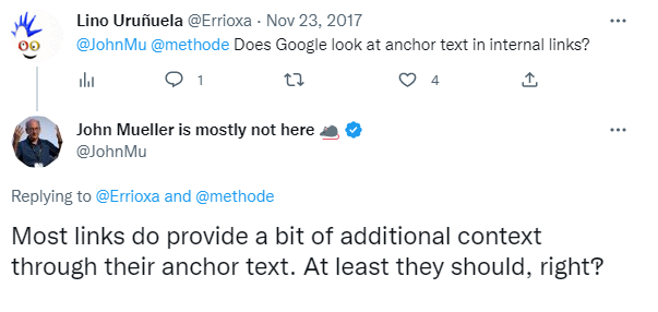 John Mueller on anchor texts