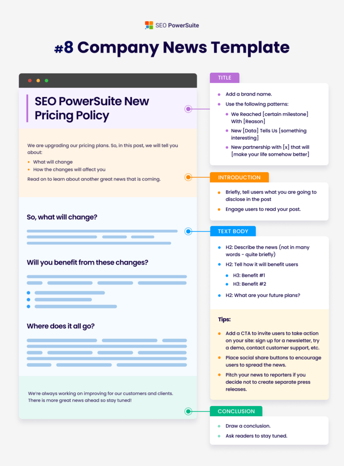 company news template for blog