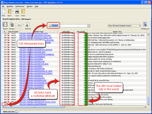 Wikipedia baclinks